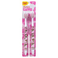Set Periute de dinti pentru Copii, Plackers, Camo Soft, Peri Moi, Camuflaj Roz, 5-8 Ani, 2 buc