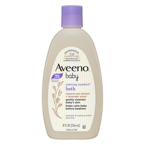 Baie calmantă bebeluși, Aveeno, Calming Comfort, Aromă lavandă & vanilie, 236 ml