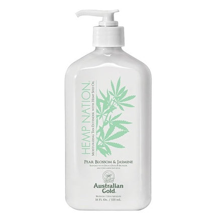 Loțiune de Corp, Australian Gold, Hemp Nation Tropical Seltzer, Hidratare Intensivă, Prelungire Bronz, Catifelare, 535 ml