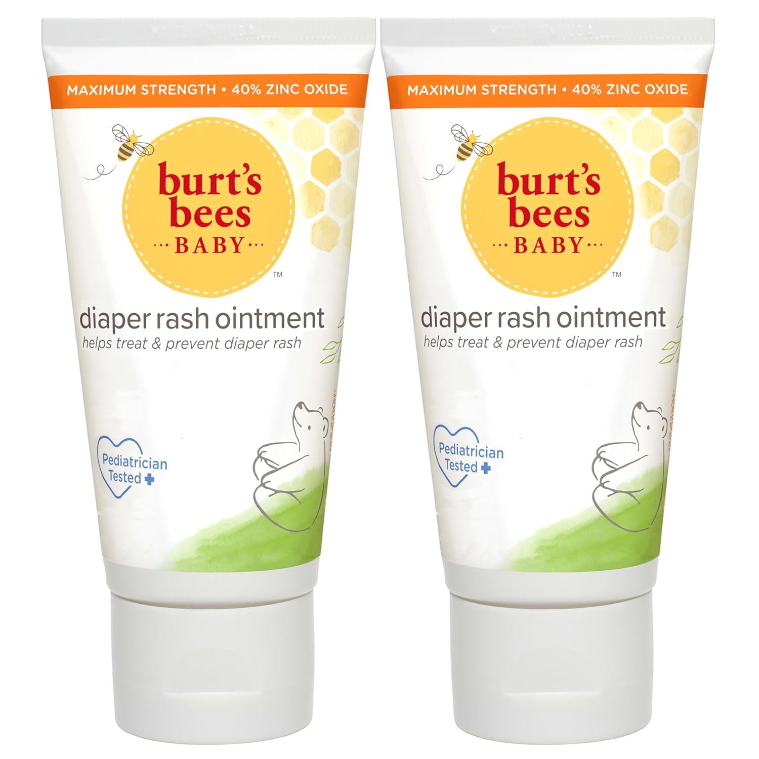 Unguent pentru erupții scutec, Burt's Bees, Maximum Strength, Oxid de zinc 40%, 100% origine naturală, 85 g