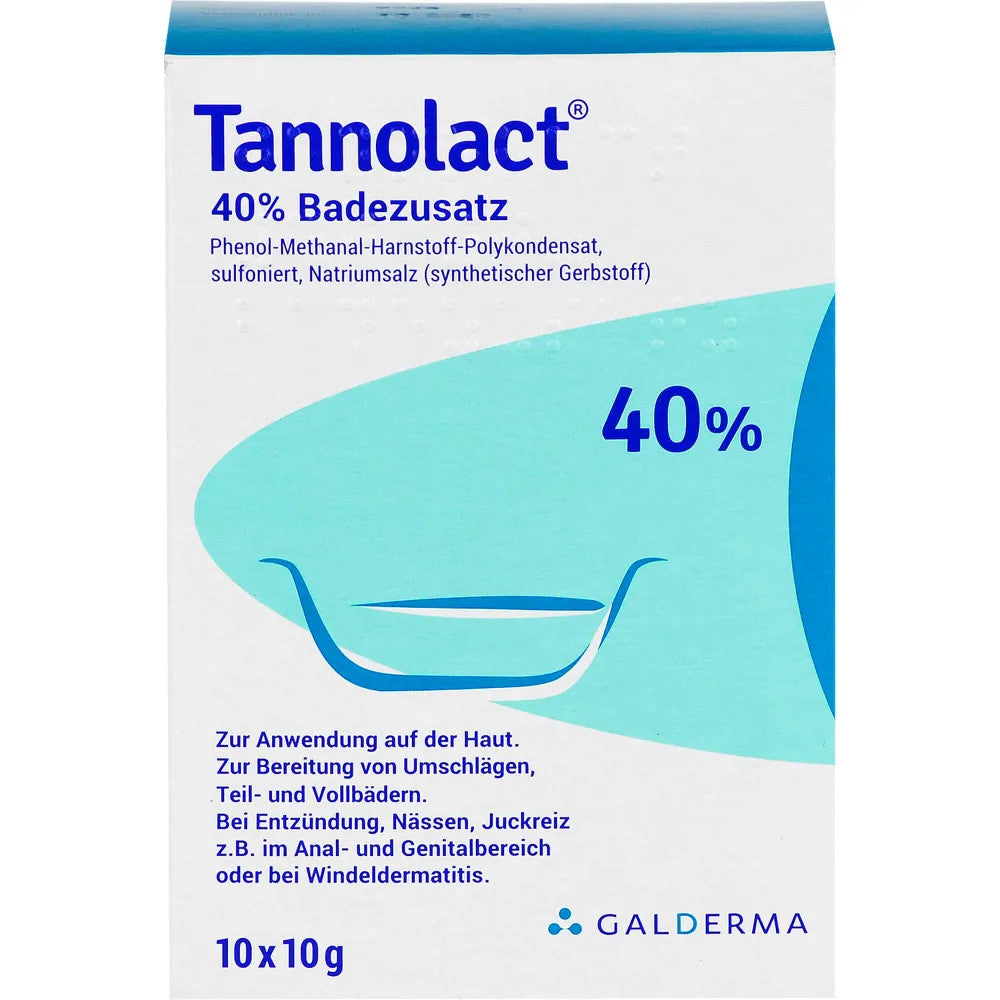 Aditiv pentru Baie, Galderma, Tannolact, cu Efect Calmant, pentru Piele Iritata si Inflamata, 10 plicuri x 10gr