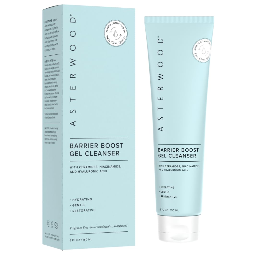 Gel de curățare, Asterwood, Hyaluronic Acid + Ceramide & Niacinamide, Gentle Face Wash, 150 ml