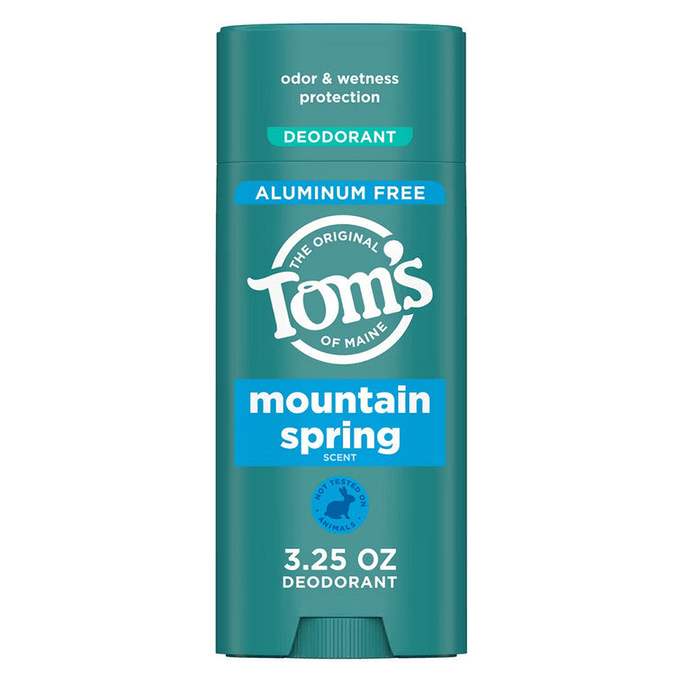 Deodorant solid, Tom's of Maine, Mountain Spring, Fără aluminiu, Prospețime naturală, Protecție miros, 92 g