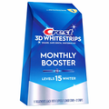 Set 11x Benzi Albirea Dintilor, Crest, 3D White, Monthly Booster, 10% Concentratie, Tratament 11 zile, 60 min, Nivel Albire 15