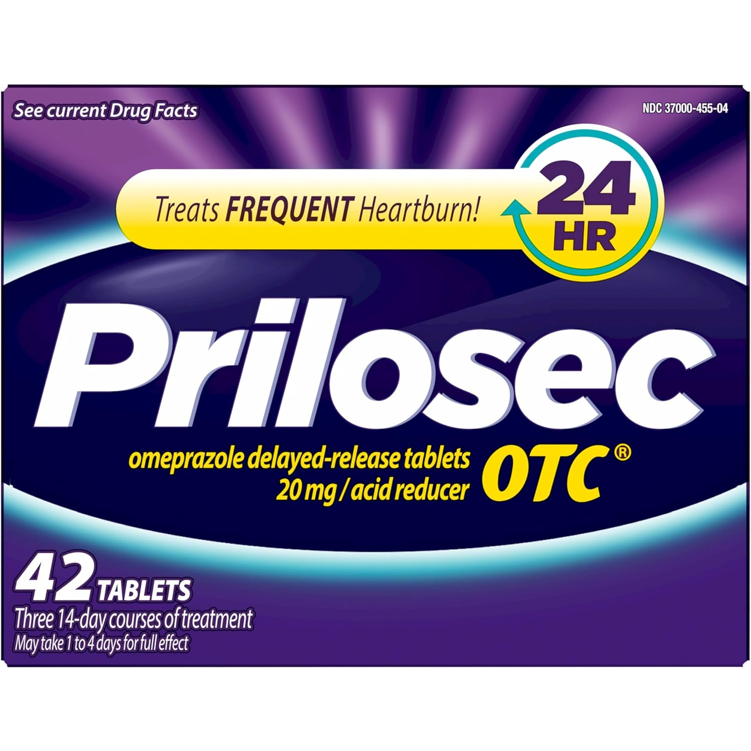 Supliment, Prilosec, Destinat Tratamentului Arsurilor Frecvente la Stomac, Reduce Aciditatea, cu Omeprazol 20 mg, 42 tablete
