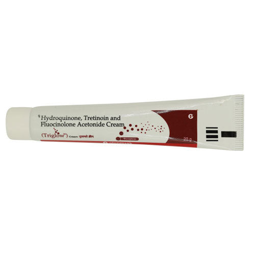 Crema, Glenmark, Triglow, Tratament Melasma, cu Hidrochinona 2%, Fluocinolona 0.01% si Tretinoin 0.025%, cu Pompita, 20gr