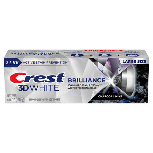 Pasta de Dinti, Crest, 3D White, Brilliance, Charcoal Mint, Albeste Dintii si Protejeaza impotriva Petelor, 130gr