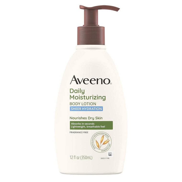 Loțiune corp, Aveeno, Daily Moisturizing Sheer Hydration, Piele moale & netedă, 350 ml