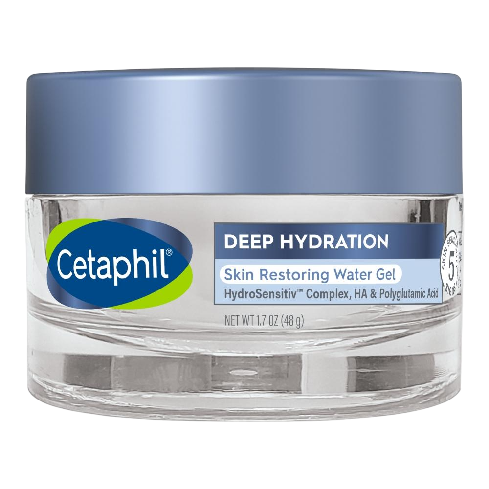 Gel-Crema de Fata, Cetaphil, Deep Hydration, pentru Pielea Uscata si Deshidratata, cu Acid Hialuronic, Textura Lejera, fara Parfum, 48gr
