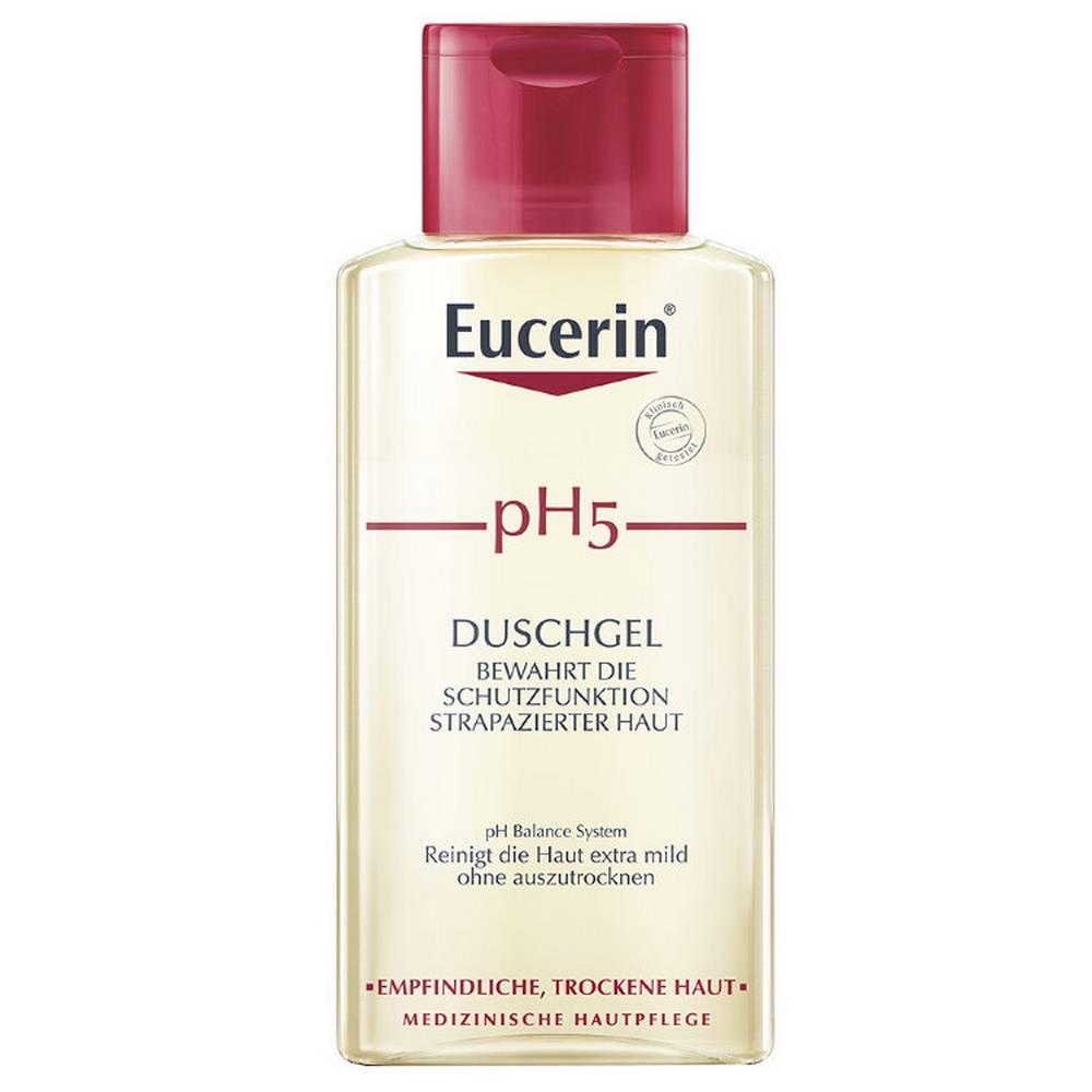 Gel de Dus, Eucerin, pH5, Hidrateaza si Repara Pielea Uscata, cu Dexpantenol, Fara Sapun, 400ml