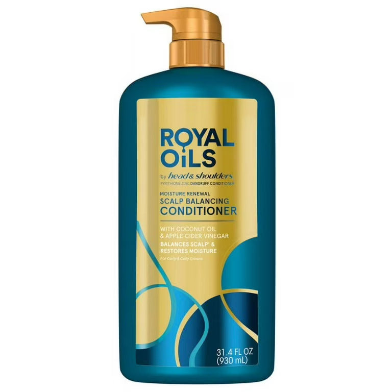 Balsam de Par, Royal Oils by Head & Shoulders, Scalp Balancing Conditioner, pentru Parul Cret, cu Ulei de Cocos si Otet de Mere, 930ml