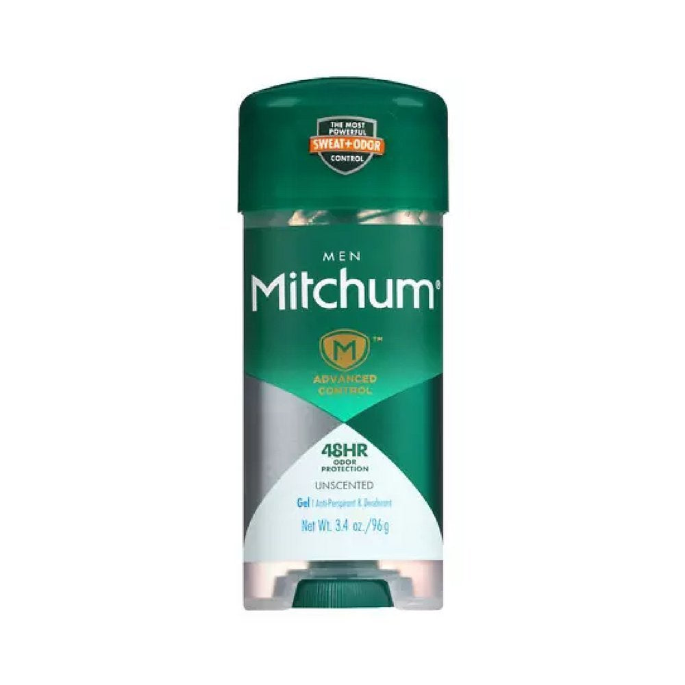 Gel antiperspirant bărbați, Mitchum, Transparent, Fără parfum, Protecție puternică, Control transpirație, 96 g