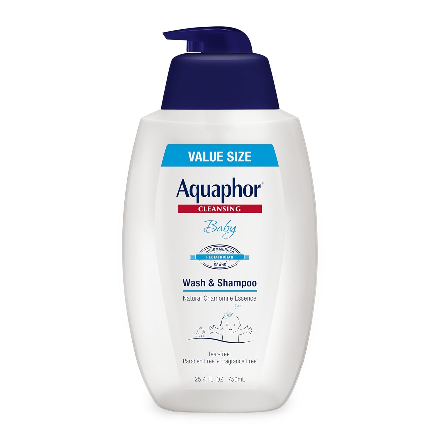 Gel de duș & șampon bebe, Aquaphor, Fără Parfum, Curățare delicată, Pentru piele sensibilă, 750 ml