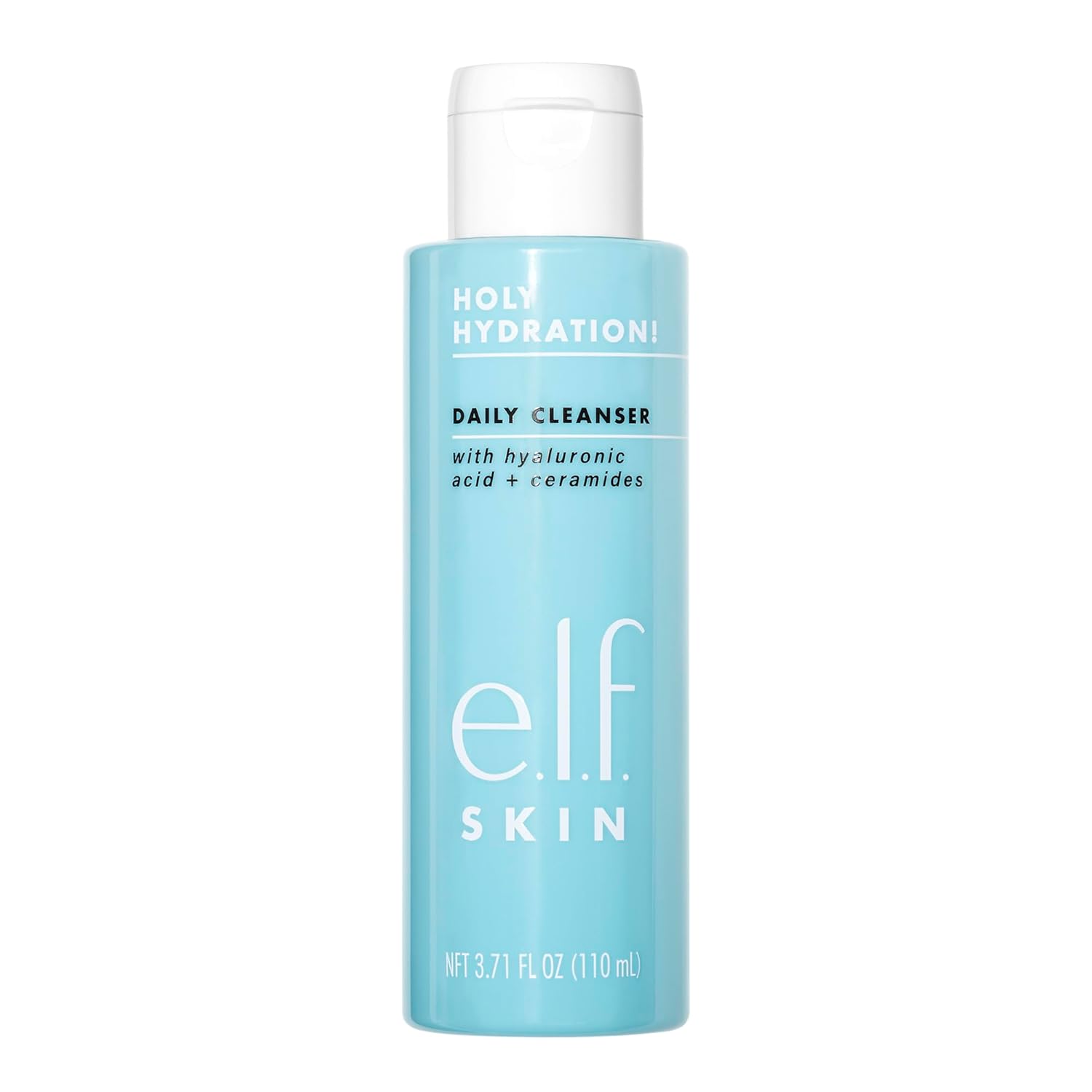 Cleanser față, E.l.f. SKIN, Holy Hydration!, Curăță impurități & exces sebum, Acid hialuronic, Vegan & cruelty-free, 150 ml
