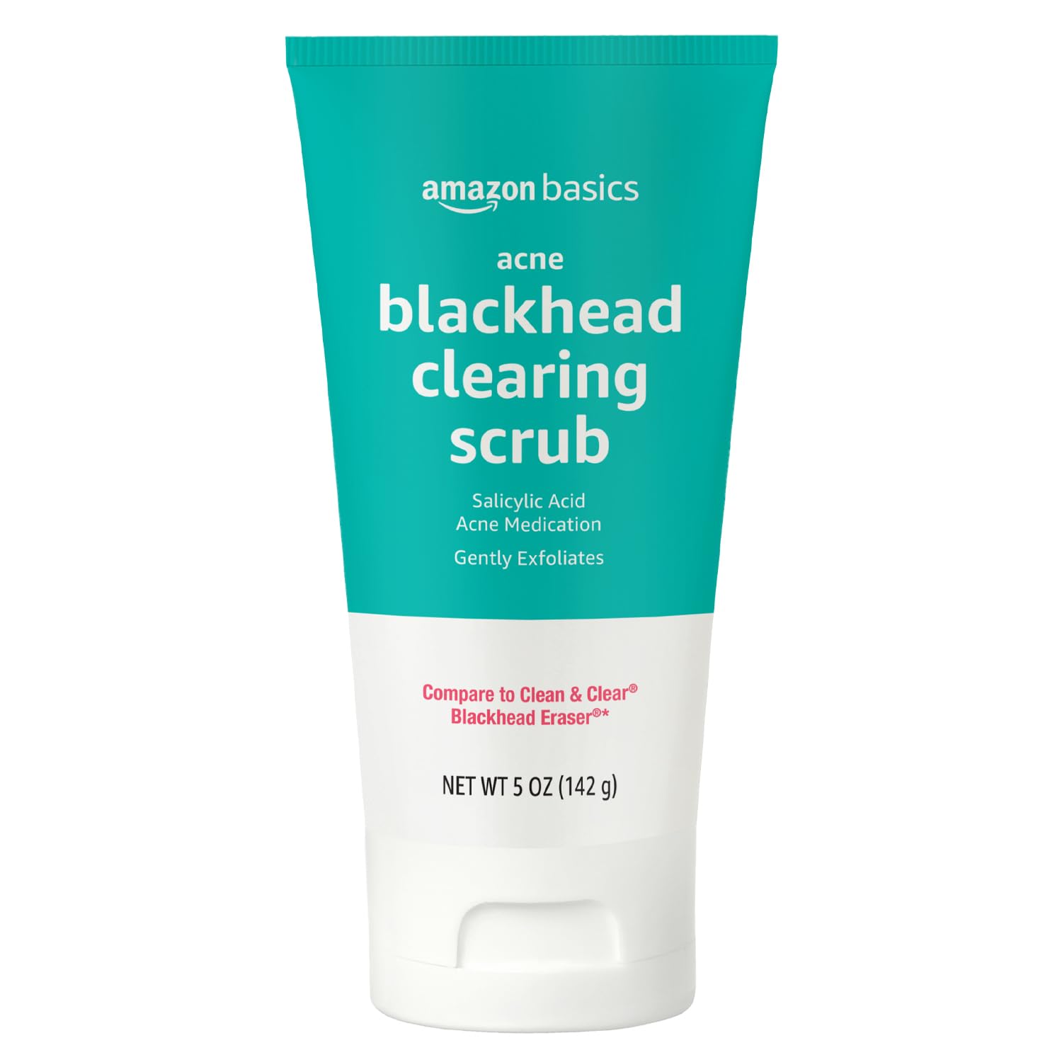 Scrub de Fata, Amazon Basics, Blackhead Clearing Scrub, Indeparteaza Delicat Celulele Moarte ale Pielii, cu Acid Salicilic, 142gr