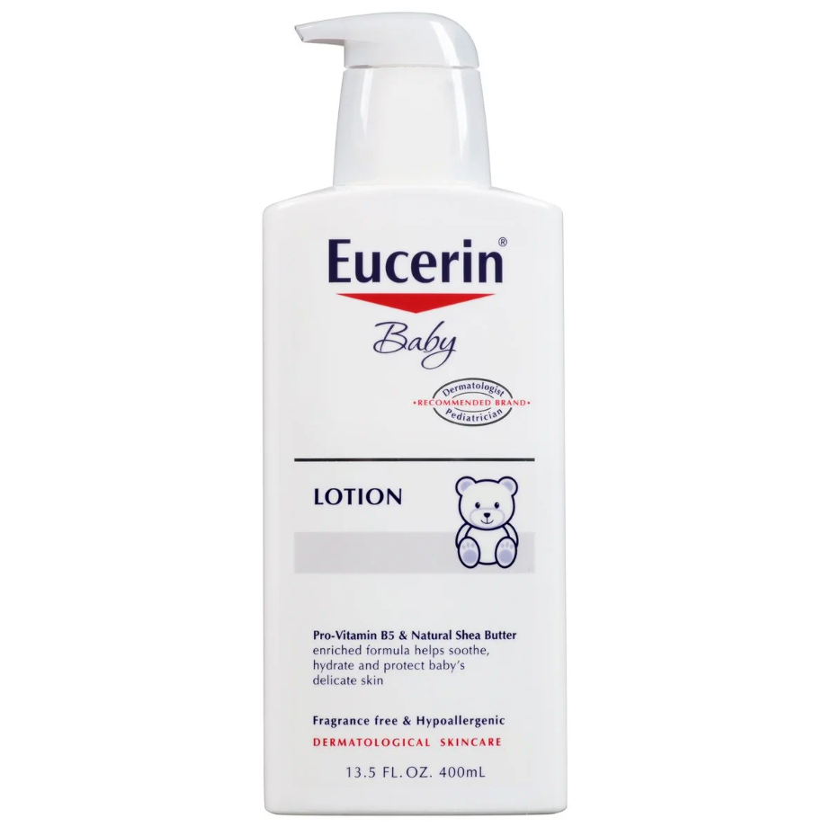 Lotiune de Corp pentru Copii, Eucerin, Baby, Hipoalergenica, fara Parfum si Coloranti, Efect Hidratant, cu B5, 400ml