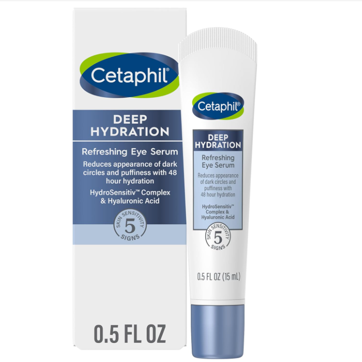 Ser pentru Ochi, Cetaphil, Deep Hydration, impotriva Cearcanelor, pentru Hidratare Intensa 48h, cu Acid Hialuronic, 15ml