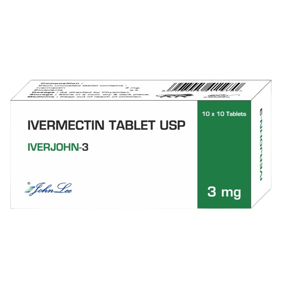 Supliment, John Lee, Iverjohn-3, cu Ivermectina 3 mg, Utilizat in Tratamentul Infectiilor Parazitare, 10x10 tablete