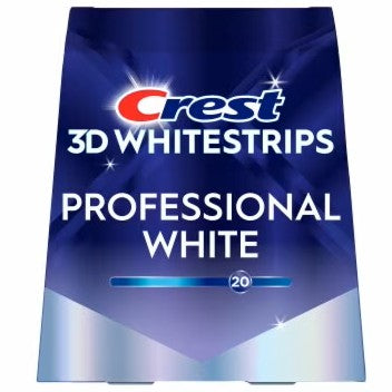 Set 20x Benzi Albirea Dintilor, Crest, 3D White, Professional White, 10% Concentratie, Tratament 20 zile, 45 min, Nivel Albire 20