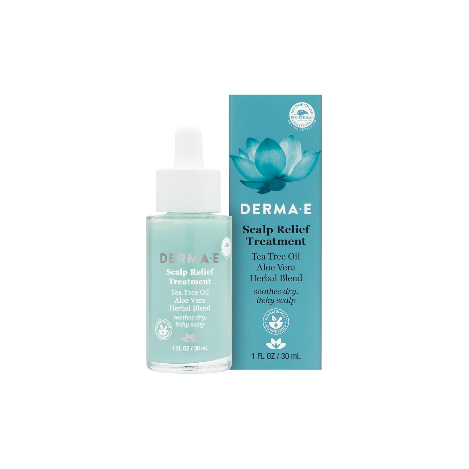 Tratament scalp, Derma E, Scalp Relief, Anti-mâncărime, Sănătate scalp, 100 ml