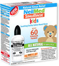 Set Irigator Nazal si Solutie Salina pentru Copii, Neilmed, Sinus Rinse, Curatare Sinusuri, Decongestie Nazala, 120ml, 60 plicuri (2.4gr)