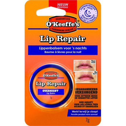 Balsam de Buze, O'Keeffe's, Lip Repair Overnight, Reparare Intensivă, Hidratare, Regenerare, 7 g