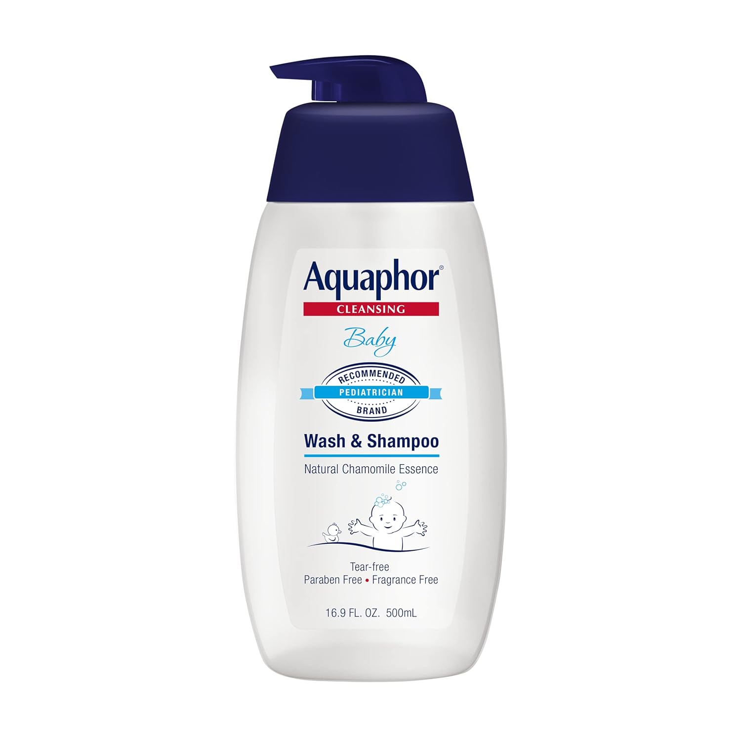 Șampon & gel spălare bebe, Aquaphor, Baby 2-în-1, Curățare delicată, Fără lacrimi, Pentru piele sensibilă, 500 ml