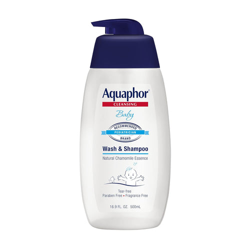 Șampon & gel spălare bebe, Aquaphor, Baby 2-în-1, Curățare delicată, Fără lacrimi, Pentru piele sensibilă, 500 ml