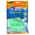 Set Ata Dentara, Dr. Fresh, Kool Floss Mint, Tip Scobitoare, Curatare Rapida, Cerata cu Alunecare Usoara, Fibra Rezistenta, 60 buc