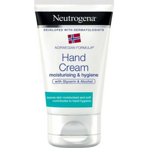 Crema pentru Maini, Neutrogena, Hand Cream, cu Alcool si Glicerina pentru Igienizare si Hidratare, 50ml