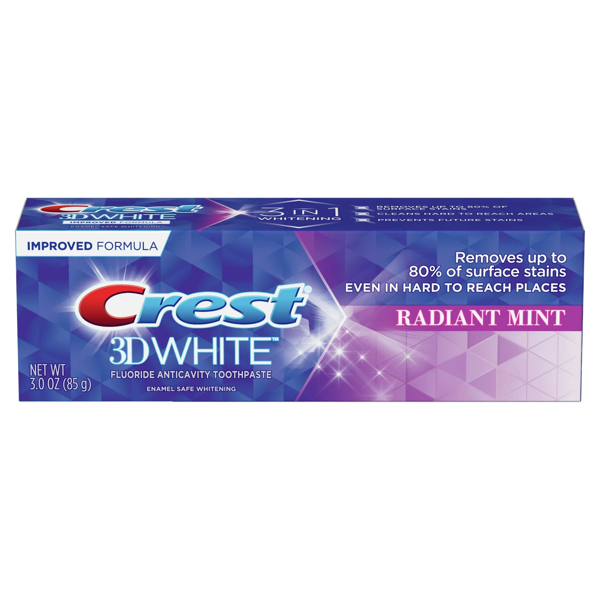 Pasta de Dinti, Crest 3D White, Radiant Mint, Efect Albirea Dintilor, 85gr