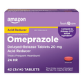 Supliment, Amazon Basic Care, Omeprazole 20mg, Destinat Tratamentului Arsurilor Frecvente la Stomac, Reduce Aciditatea, 42 tablete
