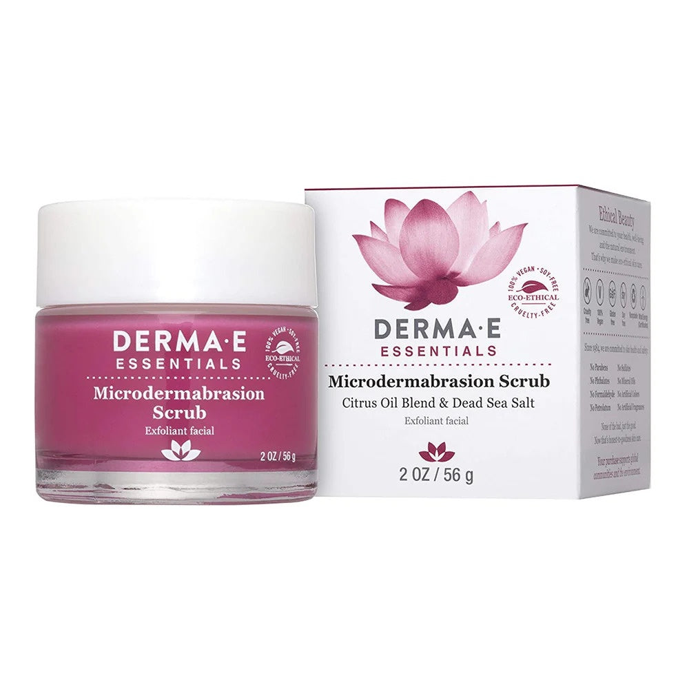 Scrub de Fata, Derma-E, Essentials Microdermabrasion Scrub, Ofera Fermitate Pielii, cu Ulei de Citrice, 56g