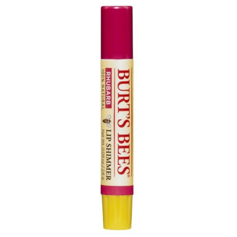 Balsam buze, Burt's Bees, Lip Shimmer Rhubarb, Hidratant natural, Nuanță delicată, Strălucire, 2.55 g