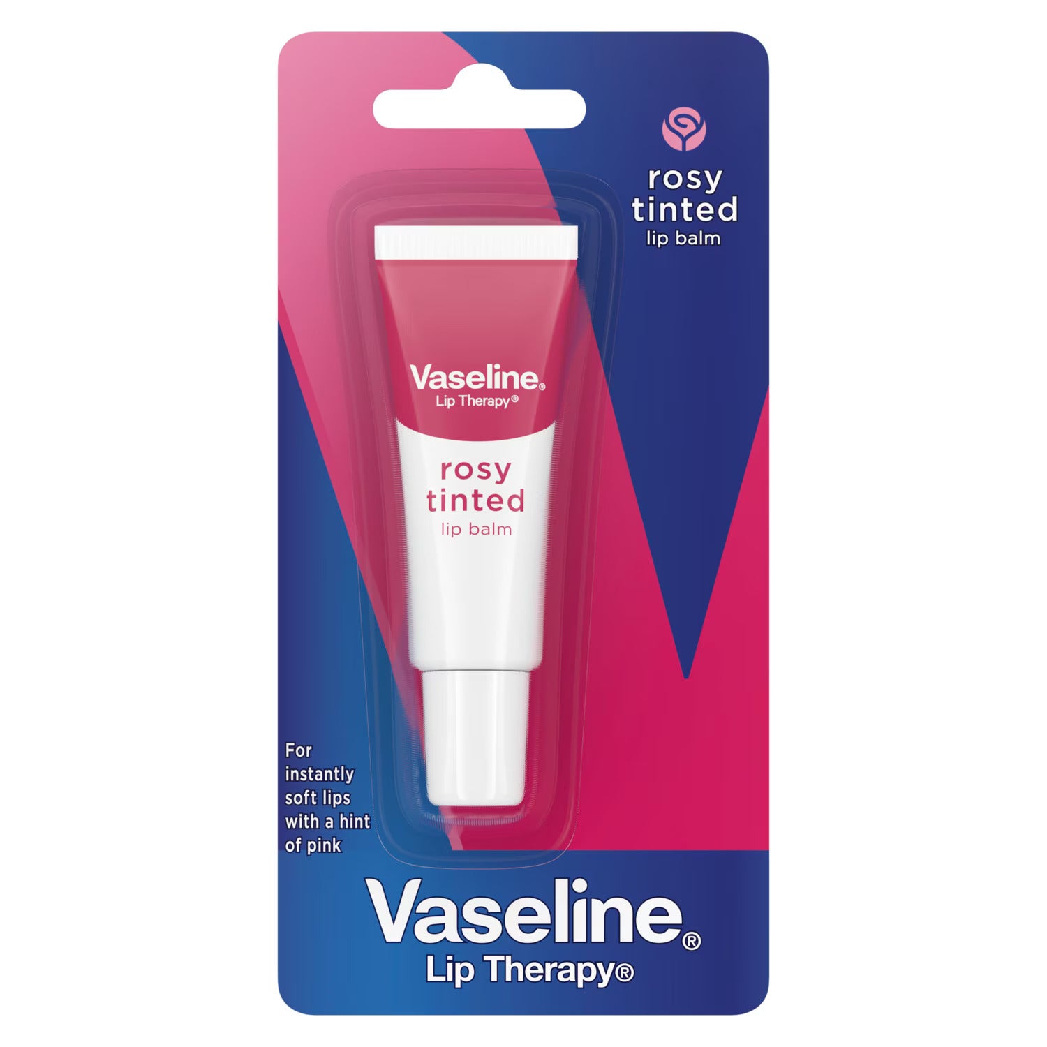 Balsam de Buze, Vaseline, Lip Therapy, Rosy Tinted, Ingrijire si Hidratare, din Vaselina Pura, Trandafir, 10gr