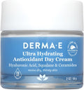 Cremă de zi, Derma E, Ultra Hydrating, Acid hialuronic & squalane, Hidratare profundă, 59 ml