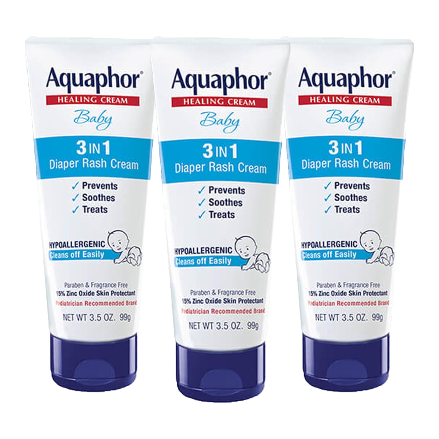 Cremă bebe, Aquaphor, 3-în-1, Tratament dermatologic, Protecție barieră, Hidratare, 100 ml