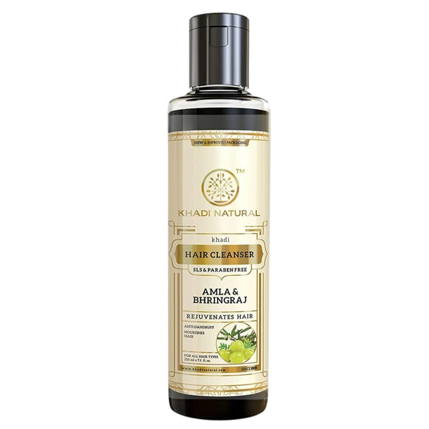 Sampon, Khadi Natural, Hair Cleanser, Curata Delicat Parul si Scalpul, din Plante, 210ml