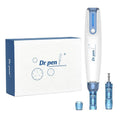 Creion cu Micro-Ace din Titan, Dr. Pen, Dermapen A9W, 2x Rezerve 12 ace, Adancime 0.25 - 2.5 mm, 6 viteze, fara Fir