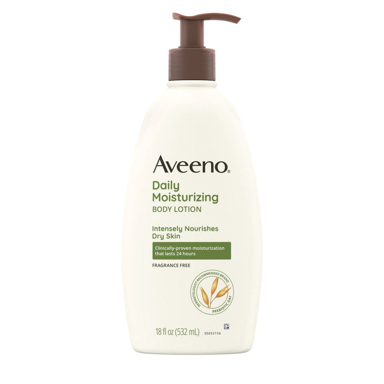 Loțiune hidratantă, Aveeno, Daily, Piele uscată, Fără parfum, Hidratare de durată, 532 ml