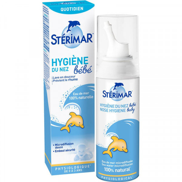 Spray Nazal, Sterimar, Baby, Izotonic, cu Apa de Mare, Curatare Eficienta in Cazul Racelii si Rinofaringitei, 100ml