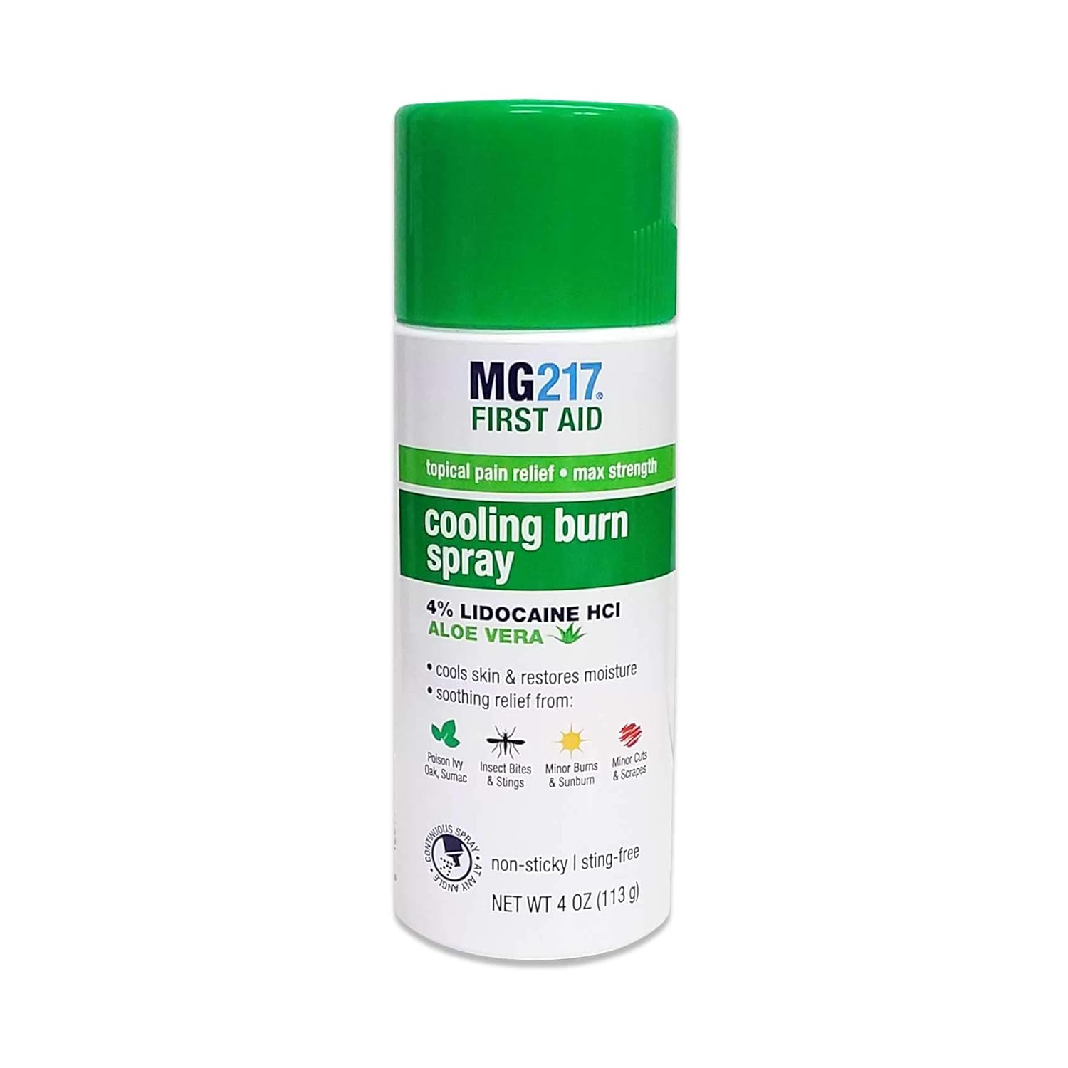 Spray răcoritor pentru arsuri, MG217, Maximum Strength, Fast-Acting Relief, Cruelty-free, 113 g