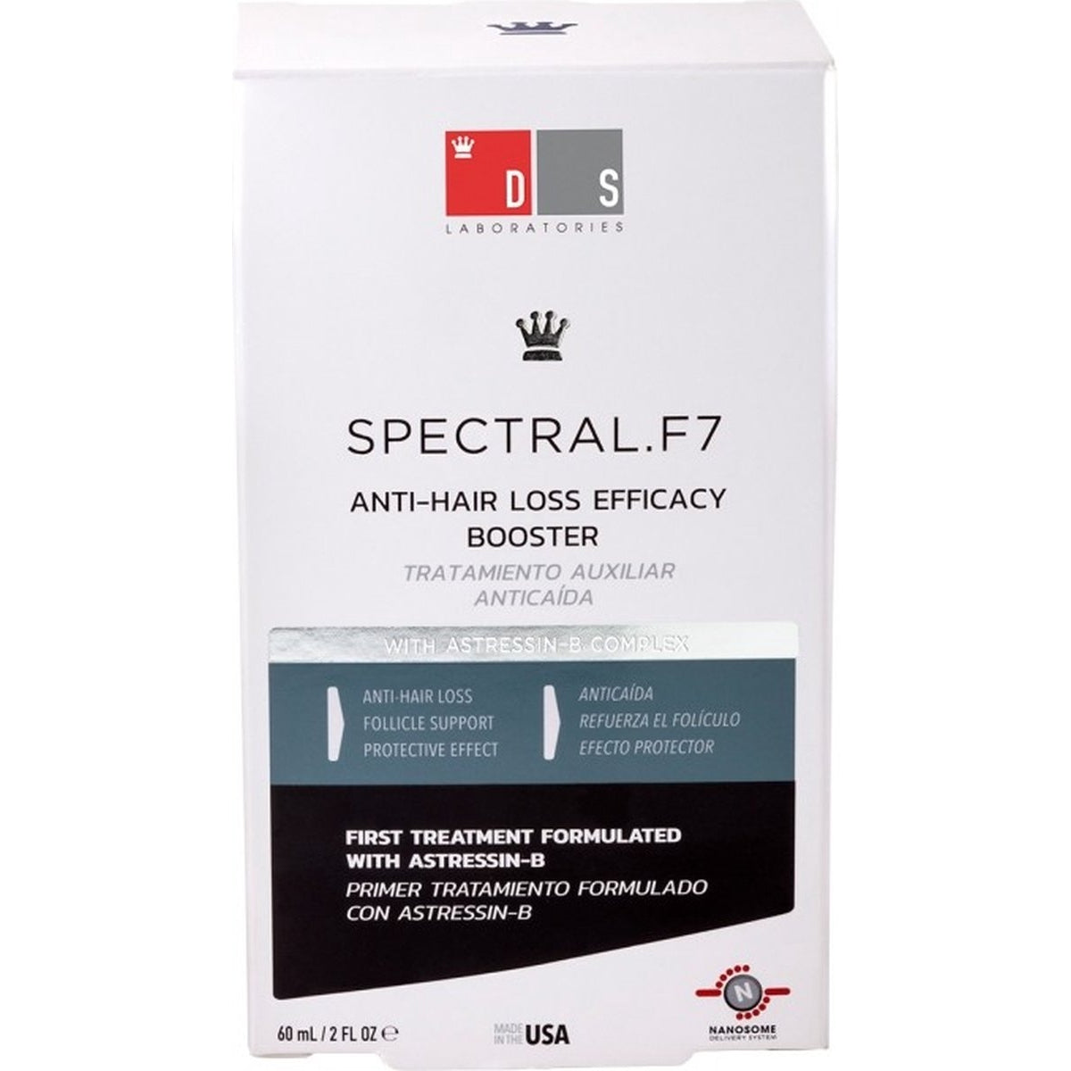 Ser, DS Laboratories, Spectral.F7, Combate Caderea Parului Cauzata de Stres, cu Astressin-B, Textura Non-Grasa, Pulverizator Inclus, 60ml