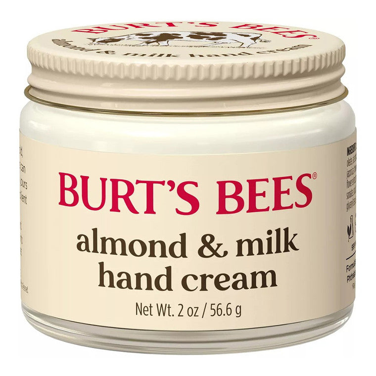 Cremă de mâini, Burt's Bees, Almond & Milk, Ulei de migdale dulci & vitamina E, 56.6 g