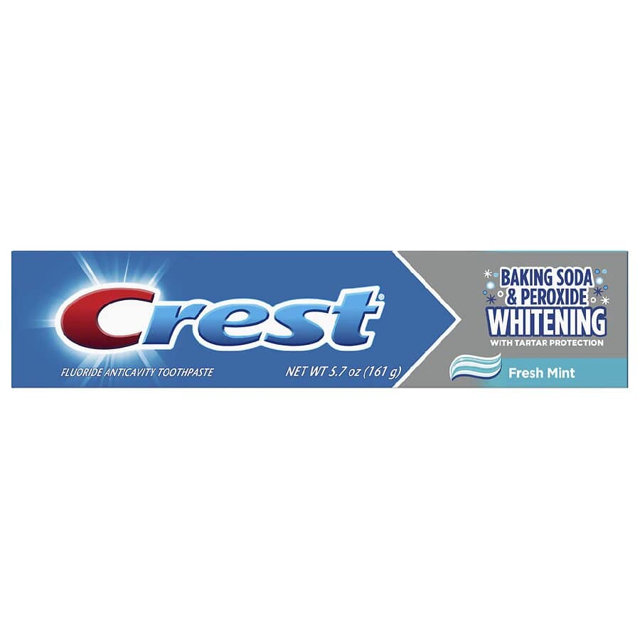 Pasta de Dinti, Crest 3D White, Baking Soda, Bicarbonat de Sodiu, Peroxid de Hidrogen, Efect Albire Intensiva, 161gr