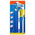 Set Igiena Orala, Dr. Fresh, pentru Curatare Dinti si Limba, din 4 Piese, culoare Albastra