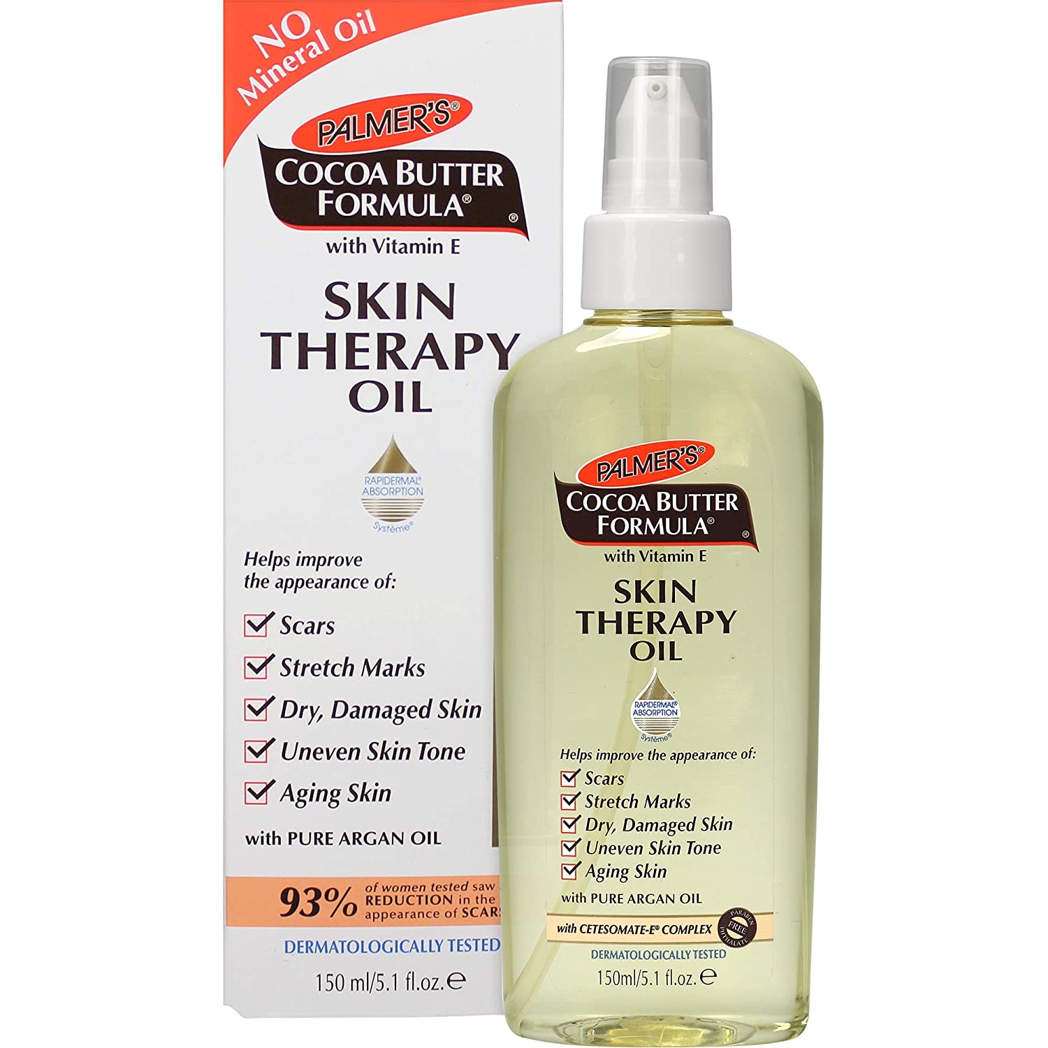 Ulei Multifunctional Pentru Piele, Palmer's, Cocoa Butter Skin Therapy Oil, Hidrateaza Intens, Imbunatateste Elasticitatea, 150 ml