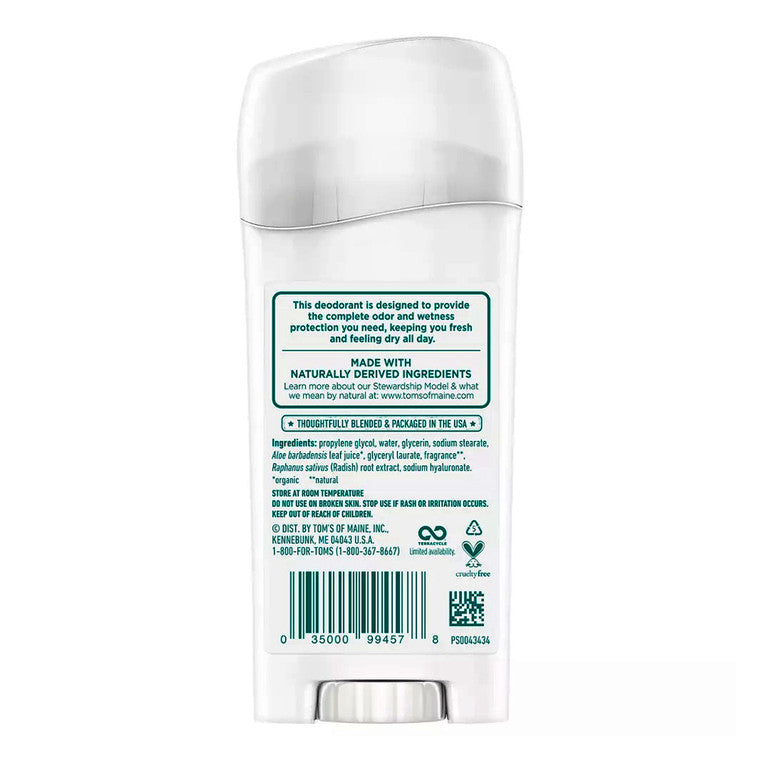Deodorant, Tom's of Maine, Complete Protection, Bergamot & Lime, Fără aluminiu, Protecție miros, Prospețime, 63.8 g