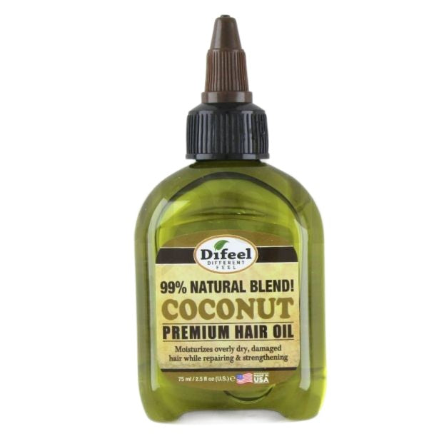 Ulei de păr, Difeel, Coconut Oil Natural Premium, Hidratare, Hrănire, Catifelare, 75 ml
