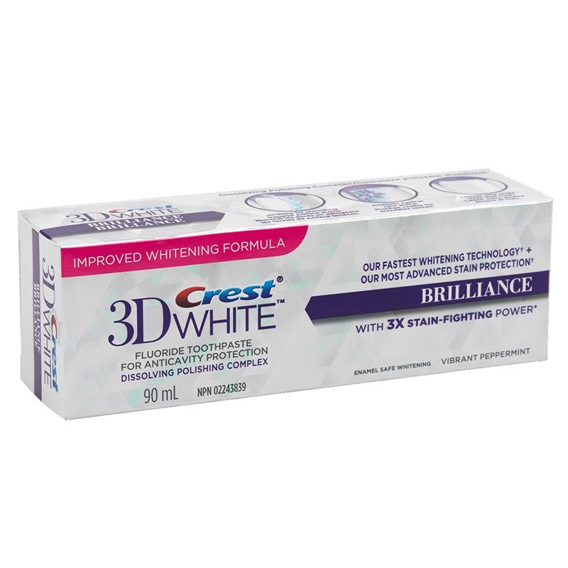 Pasta de Dinti, Crest 3D, Brilliance White, Albirea Dintilor, Efect Intensiv, 90ml